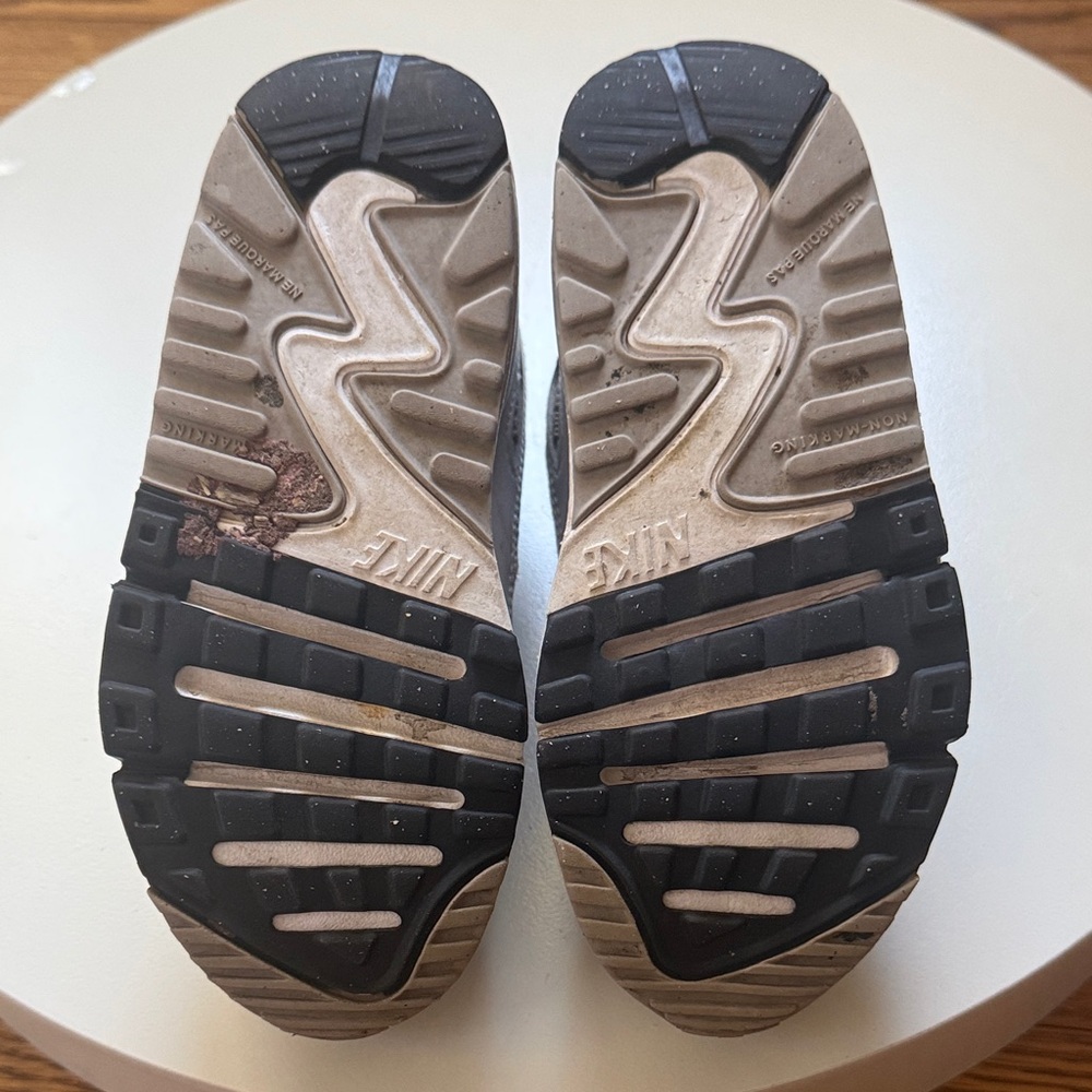 Nike Kids Sneakers Size 12C White Blue Swoosh Velcro Toddler Shoes - Picture 10 of 10